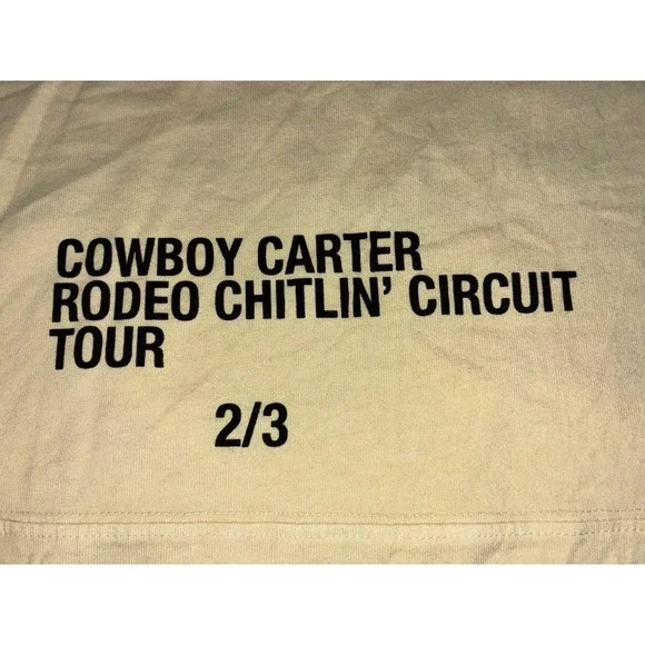 Beyonce Spirit Jersey XXL Cream Rodeo Chitlin' Circuit Tour CCT Merch NEW *flaws